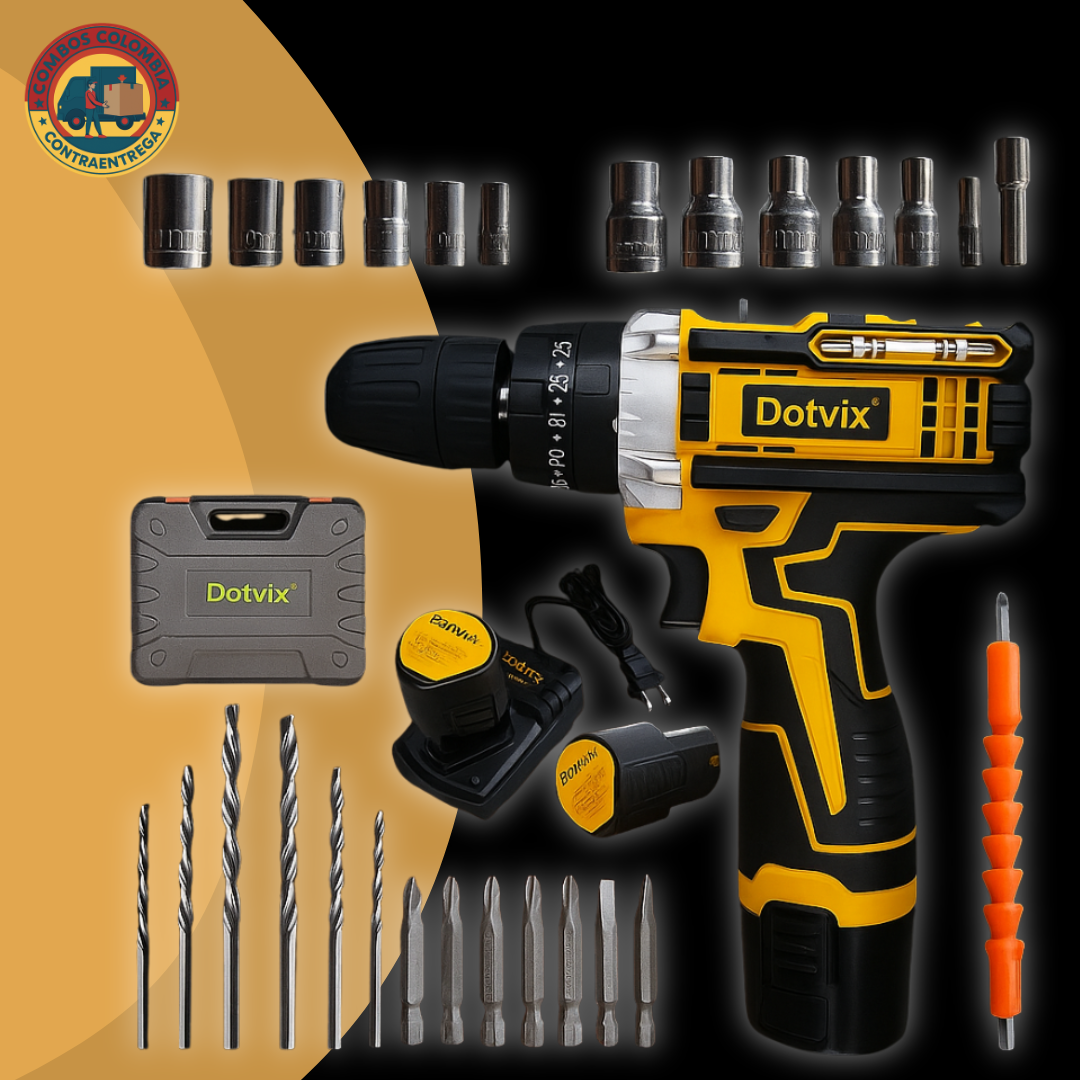 TALADRO INALAMBRICO, PERCUTOR + ATORNILLADOR